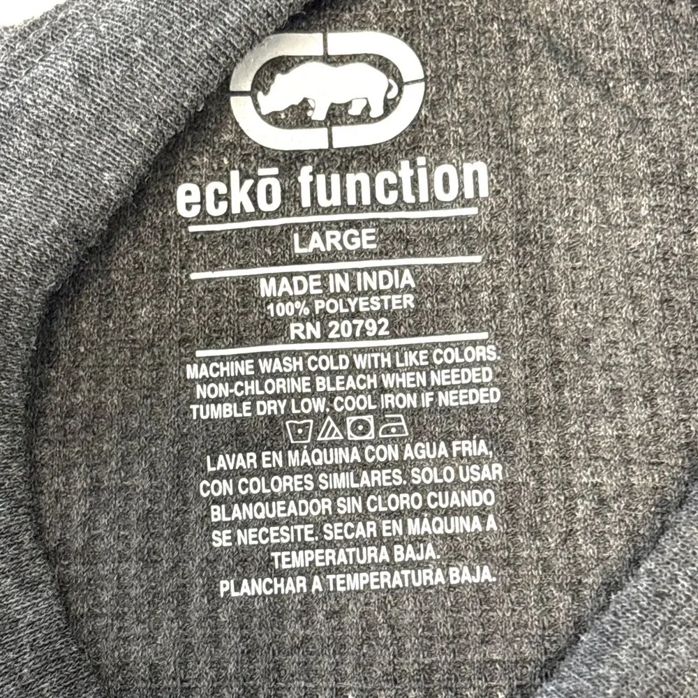 Ecko Function Thermal Shirt & Pants Set Waffle Knit Long Sleeve Mens Size Large